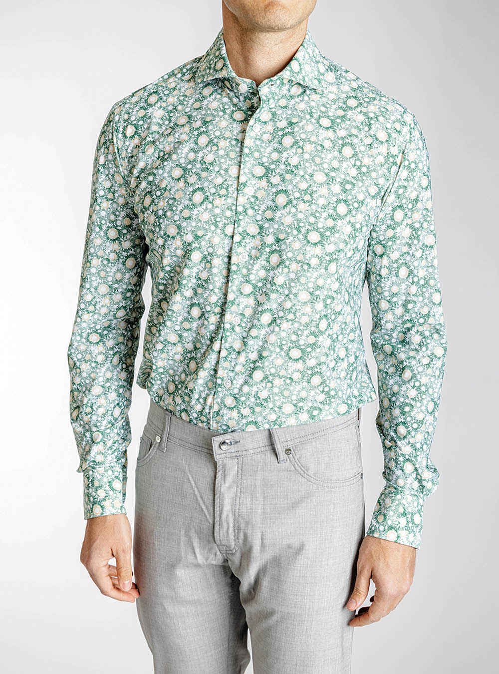 Orian Floral Green Shirt