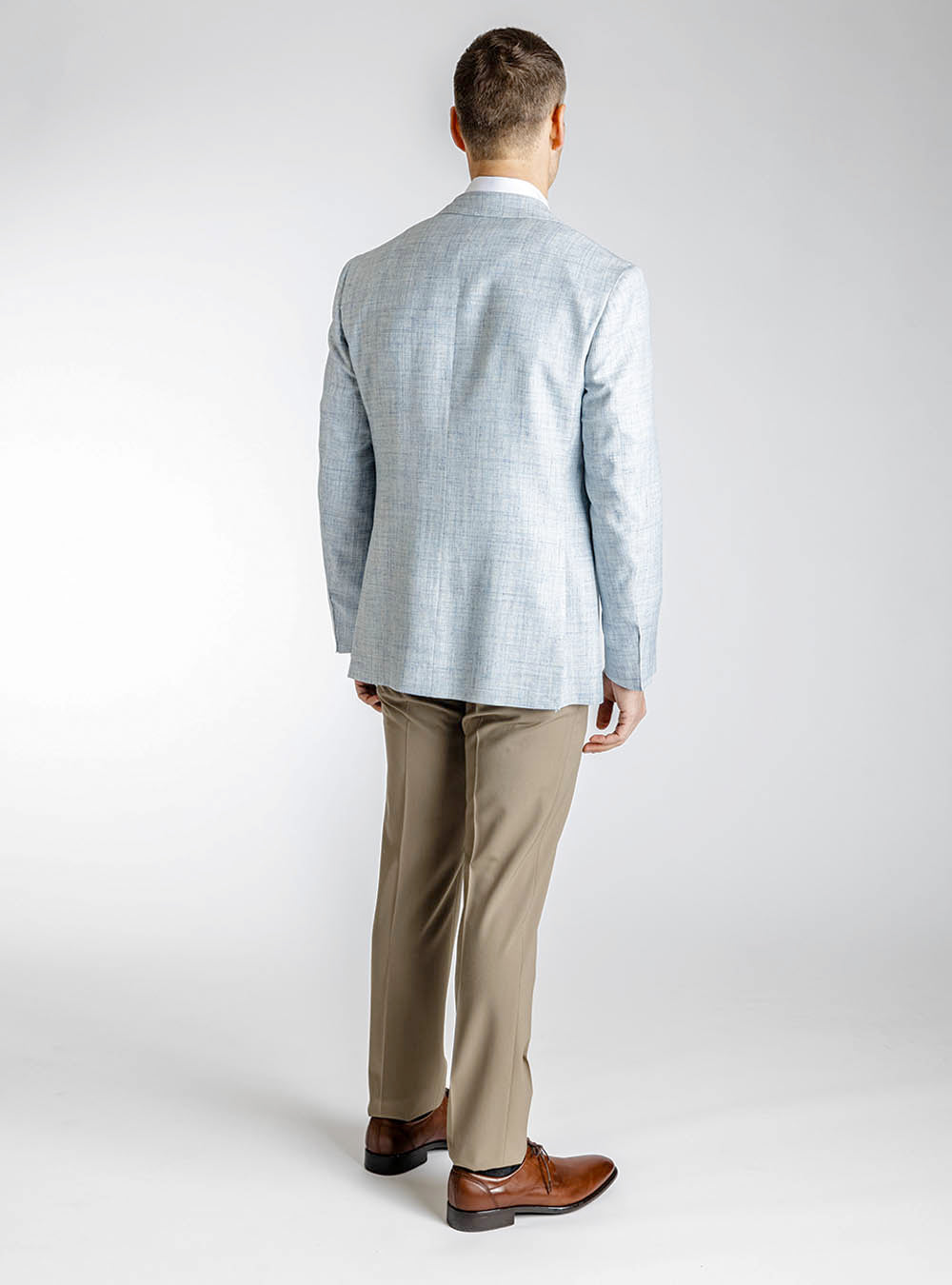 Canali Pale Blue and White Sport Jacket