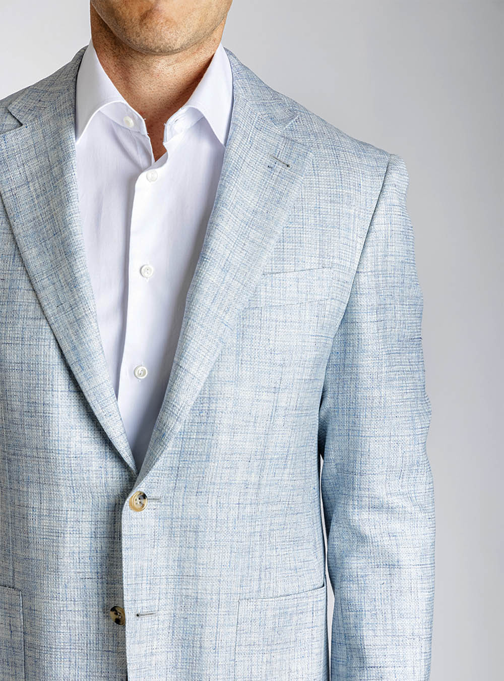 Canali Pale Blue and White Sport Jacket
