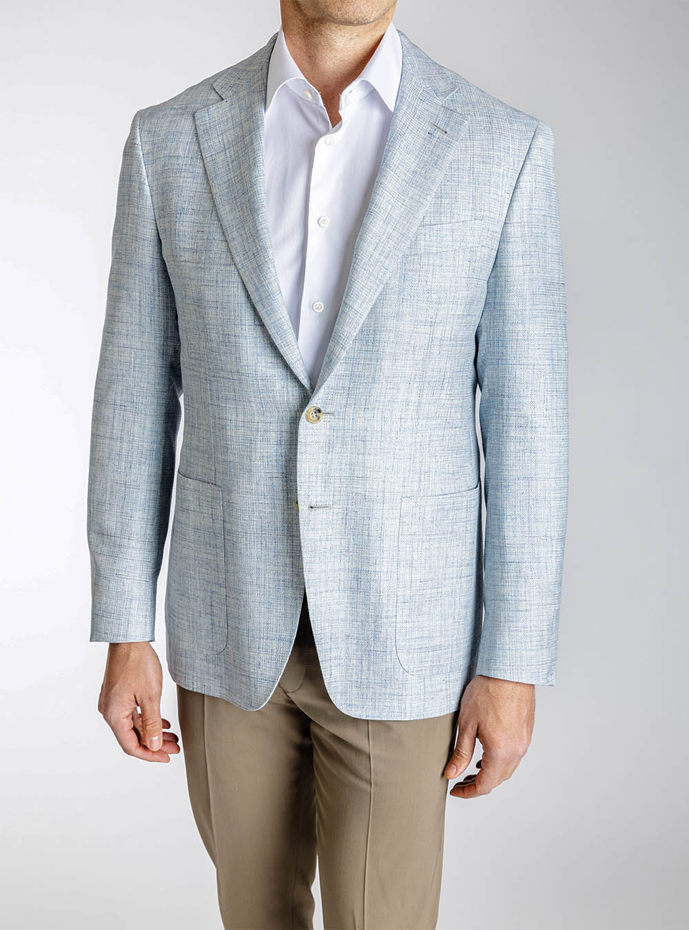 Canali Pale Blue and White Sport Jacket