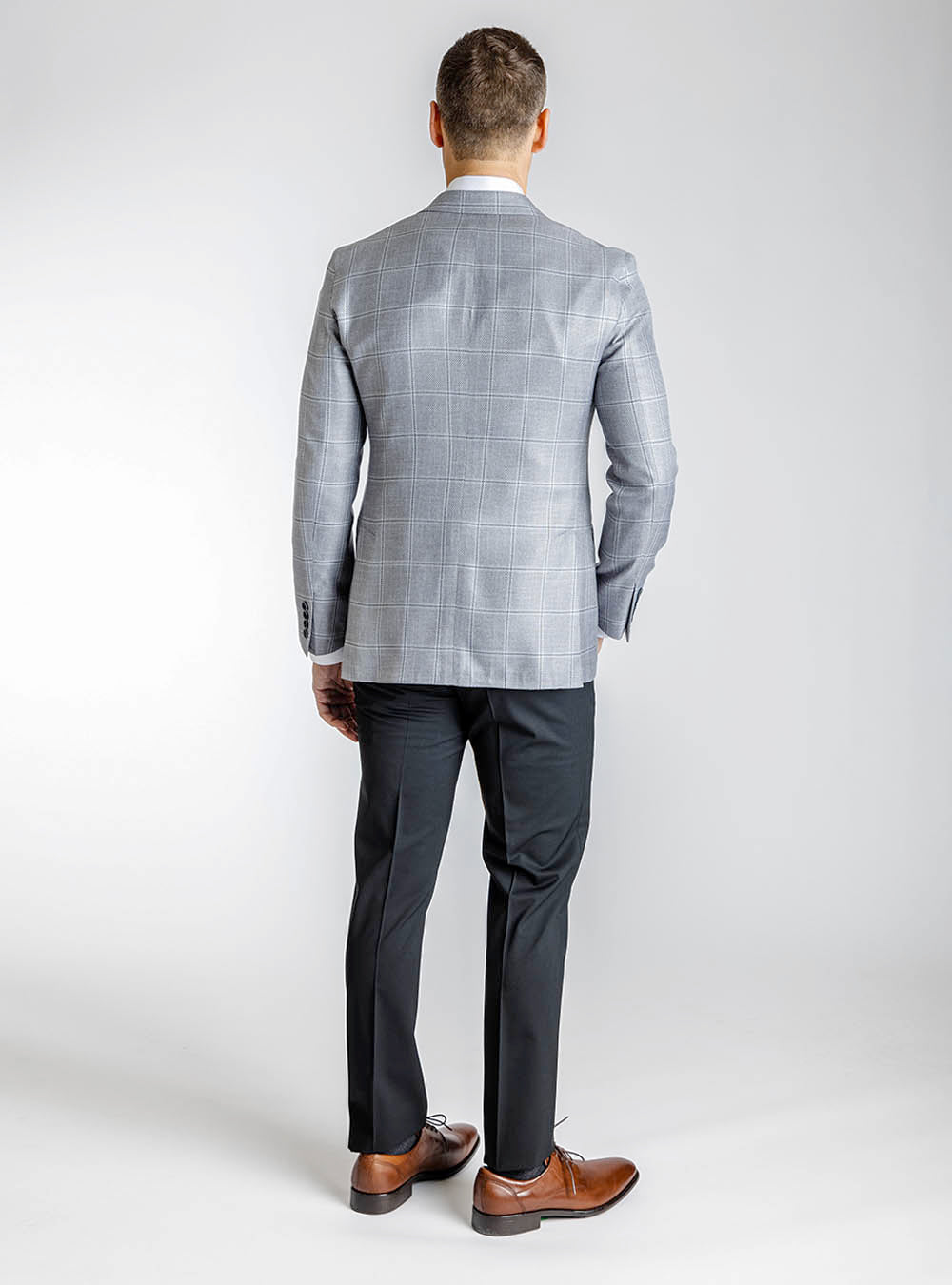 Coppley Mid Grey Windowpane Sport Jacket