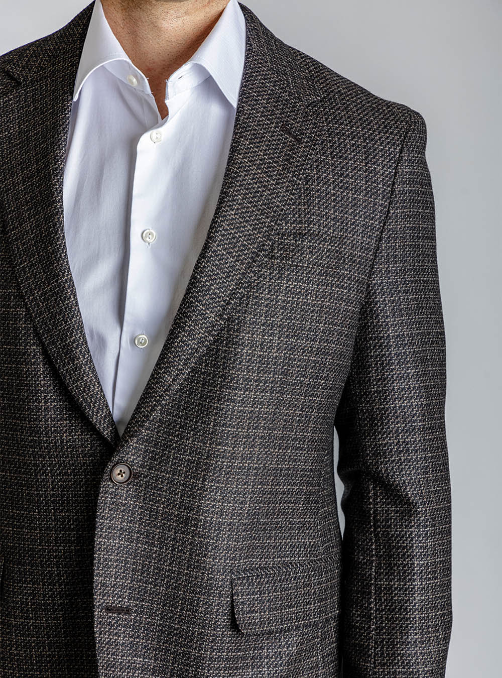Coppley Deep Brown Textured Weave Sport Jacket