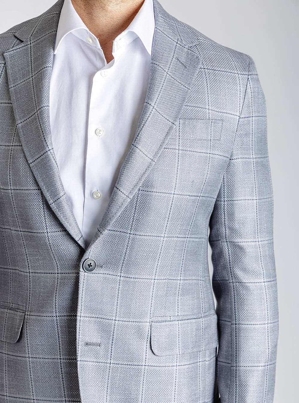 Coppley Mid Grey Windowpane Sport Jacket