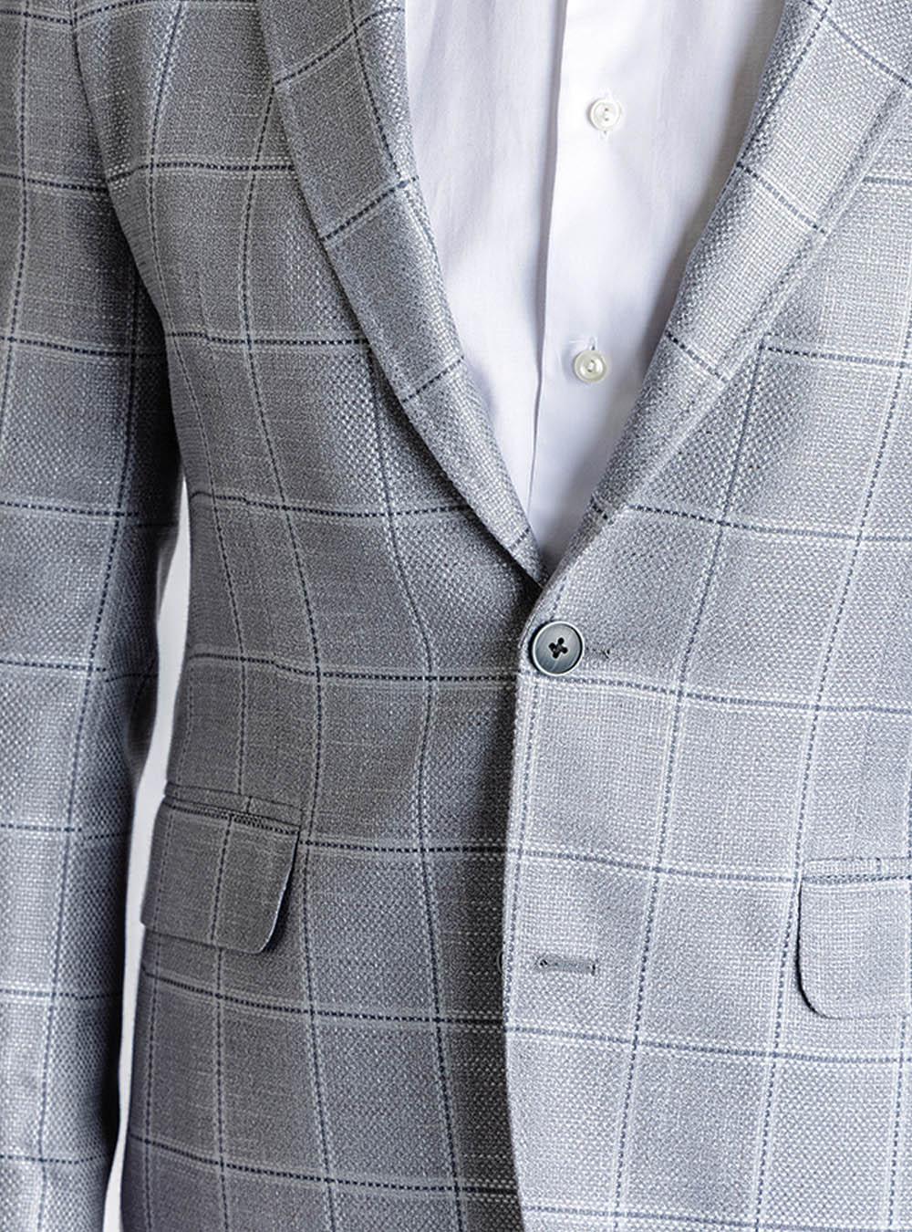 Coppley Mid Grey Windowpane Sport Jacket
