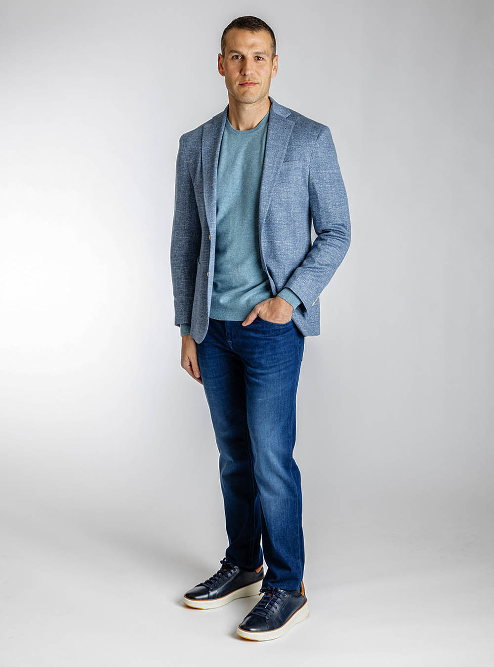 Jack Victor Blue Melange Sport Jacket