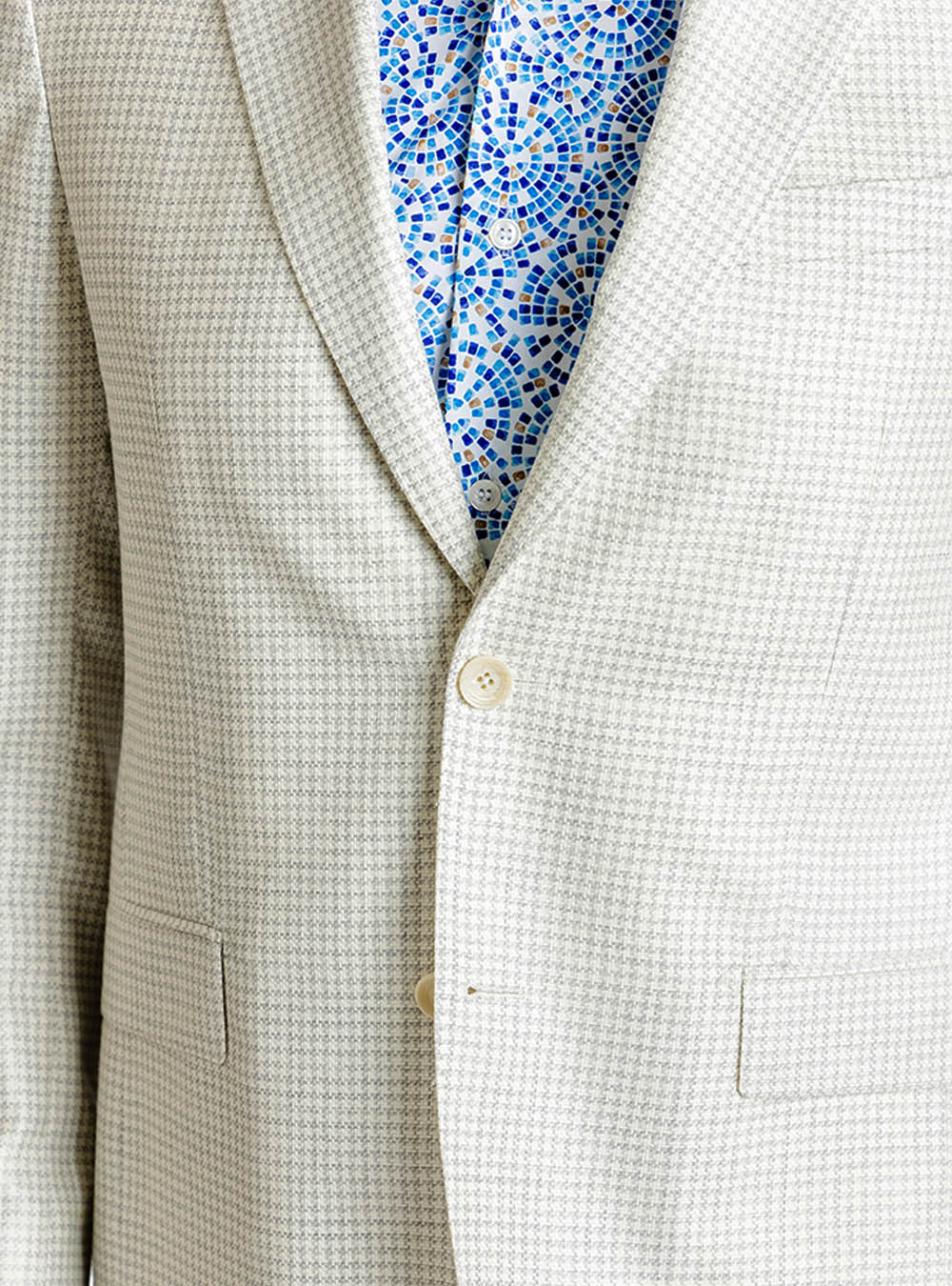 Jack Victor Cream and Grey Herringbone Sport Jacket