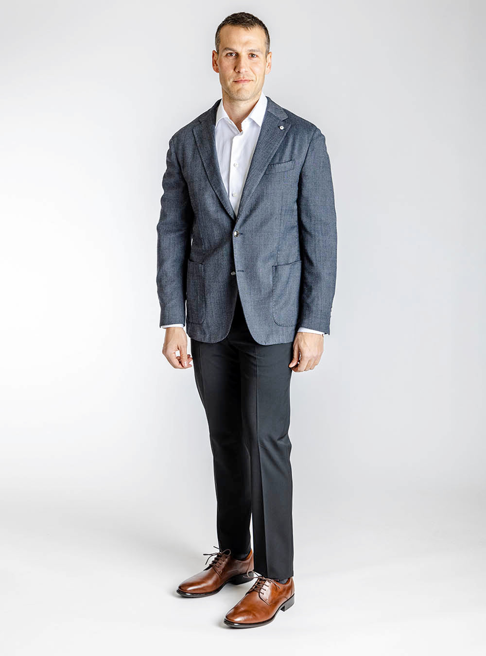 L.B.M 1911 Blue Herringbone Sport Jacket