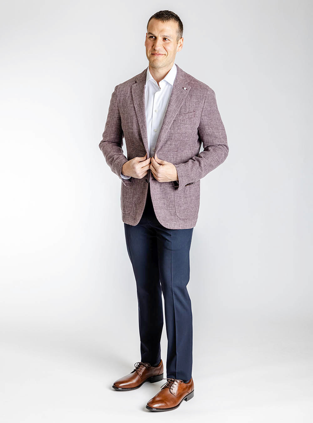 L.B.M. 1911 Cranberry Textured Sport Jacket