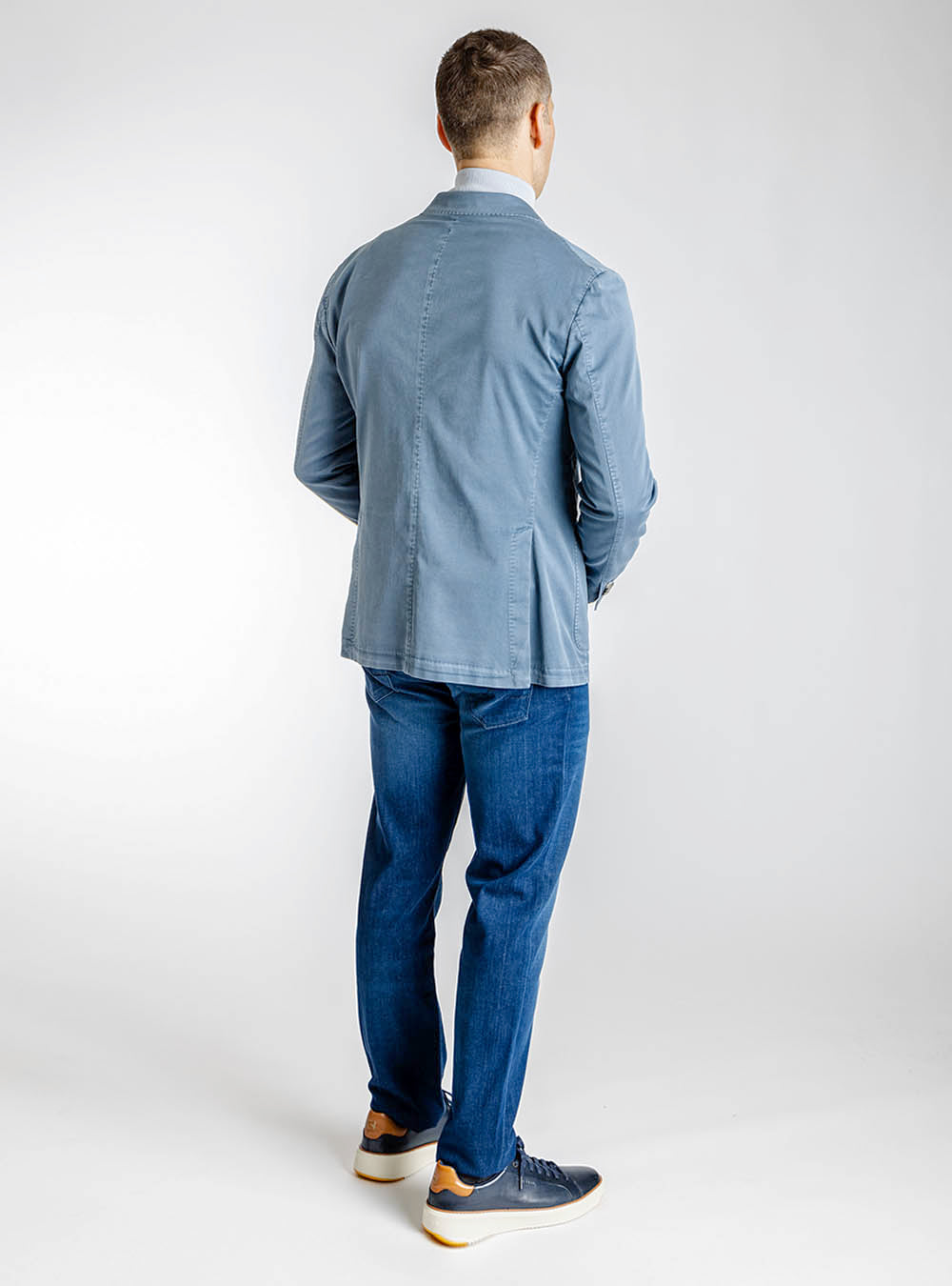 L.B.M. 1911 Steel Blue Cotton Sport Jacket