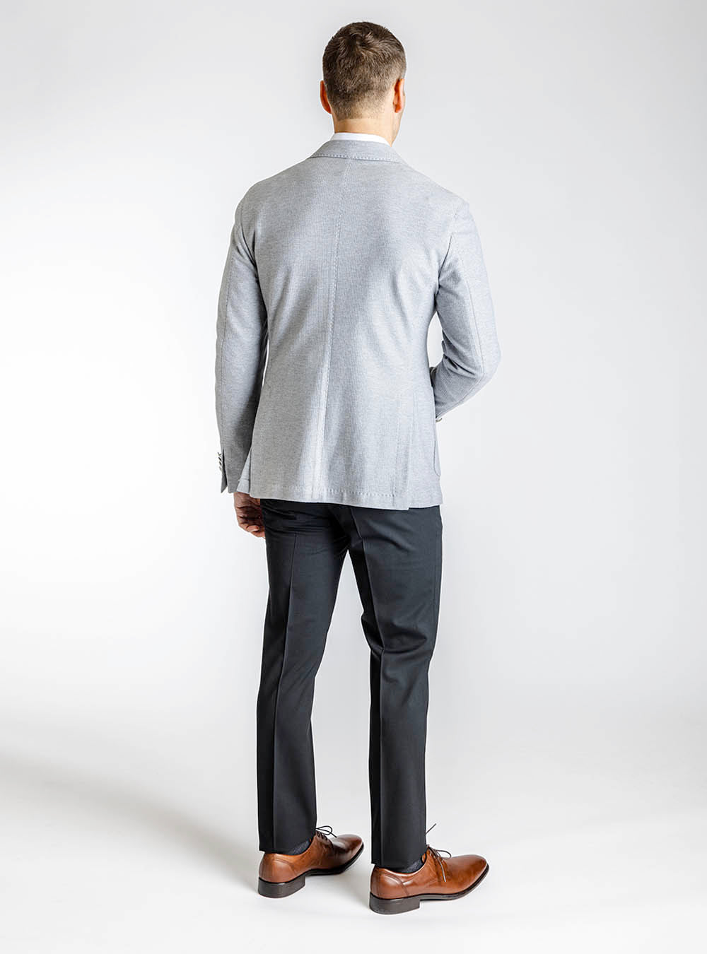 L.B.M. 1911 Steel Grey Textured Sport Jacket