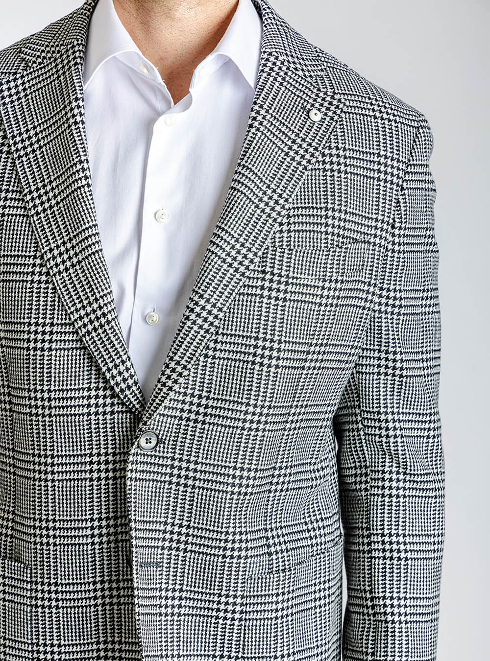 L.B.M. 1911 Black & White Houndstooth Sport Jacket