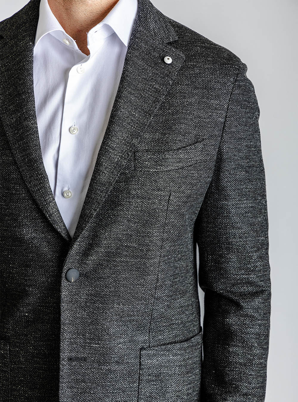 L.B.M 1911 Black and Grey Fleck Sport Jacket