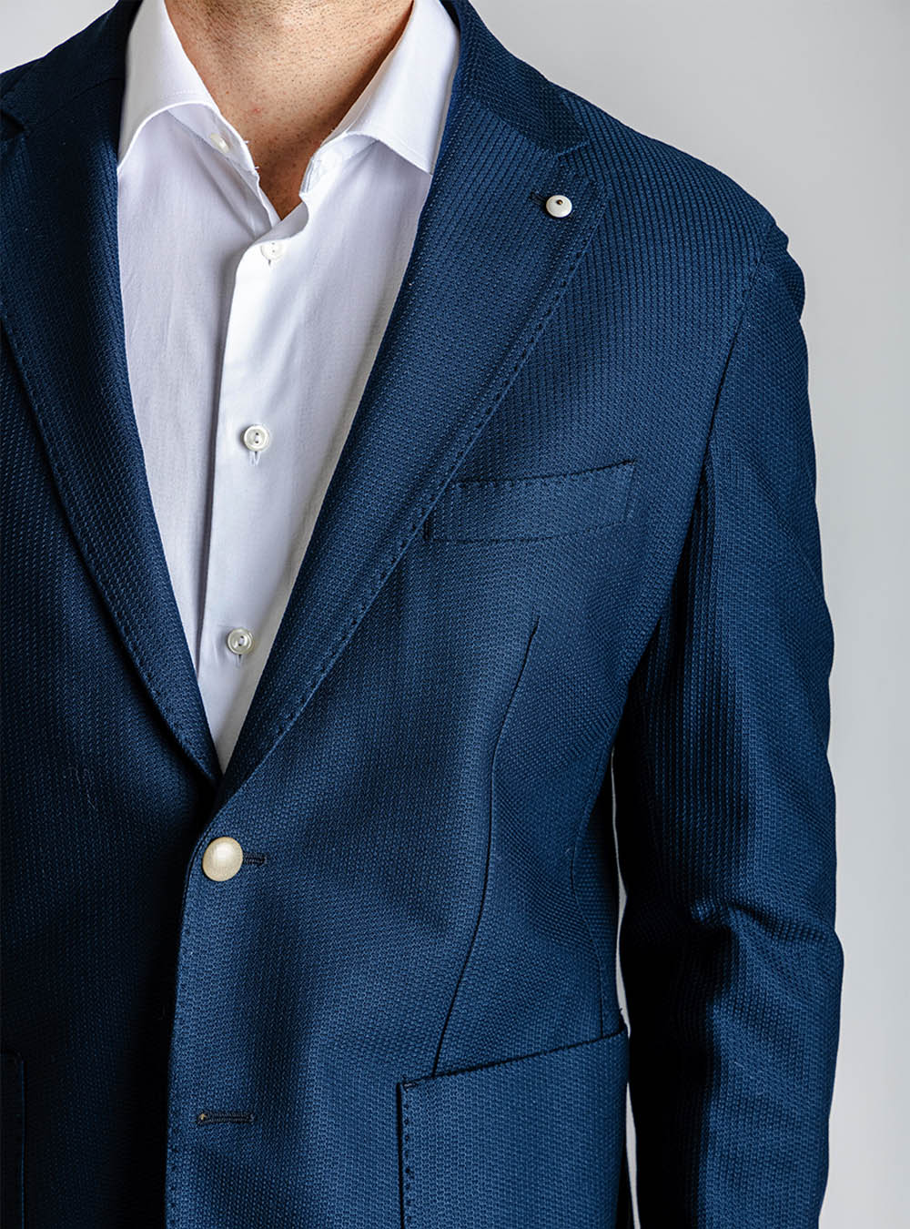 L.B.M. 1911 Navy Textured Sport Jacket