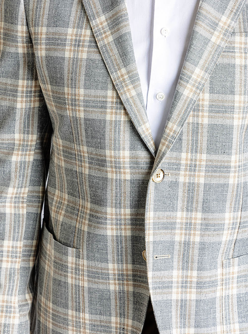 L.B.M. 1911 Light Grey Cream and tan Sport Jacket