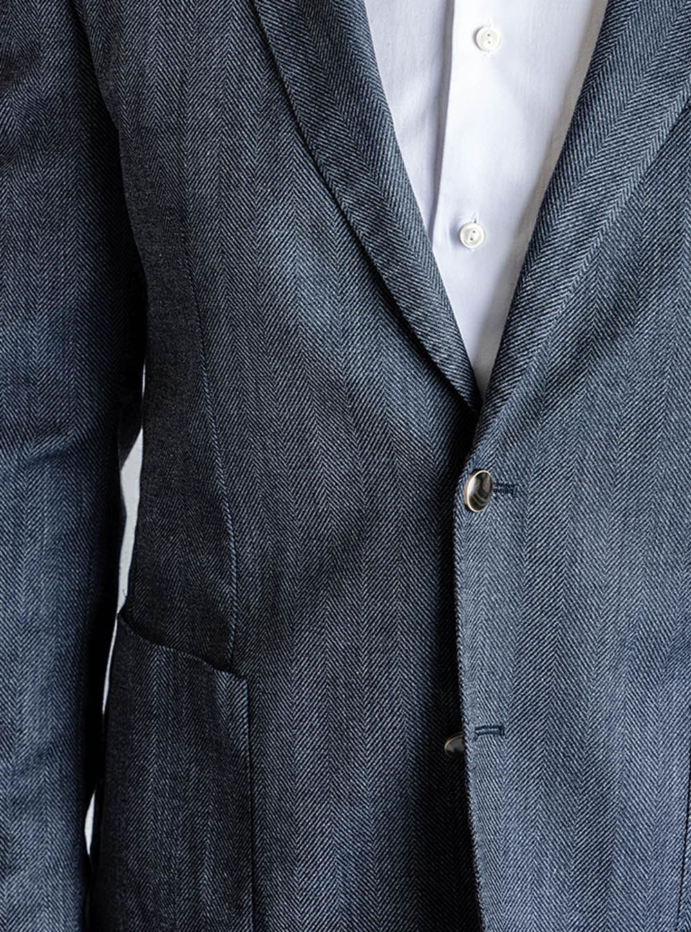 L.B.M 1911 Blue Herringbone Sport Jacket
