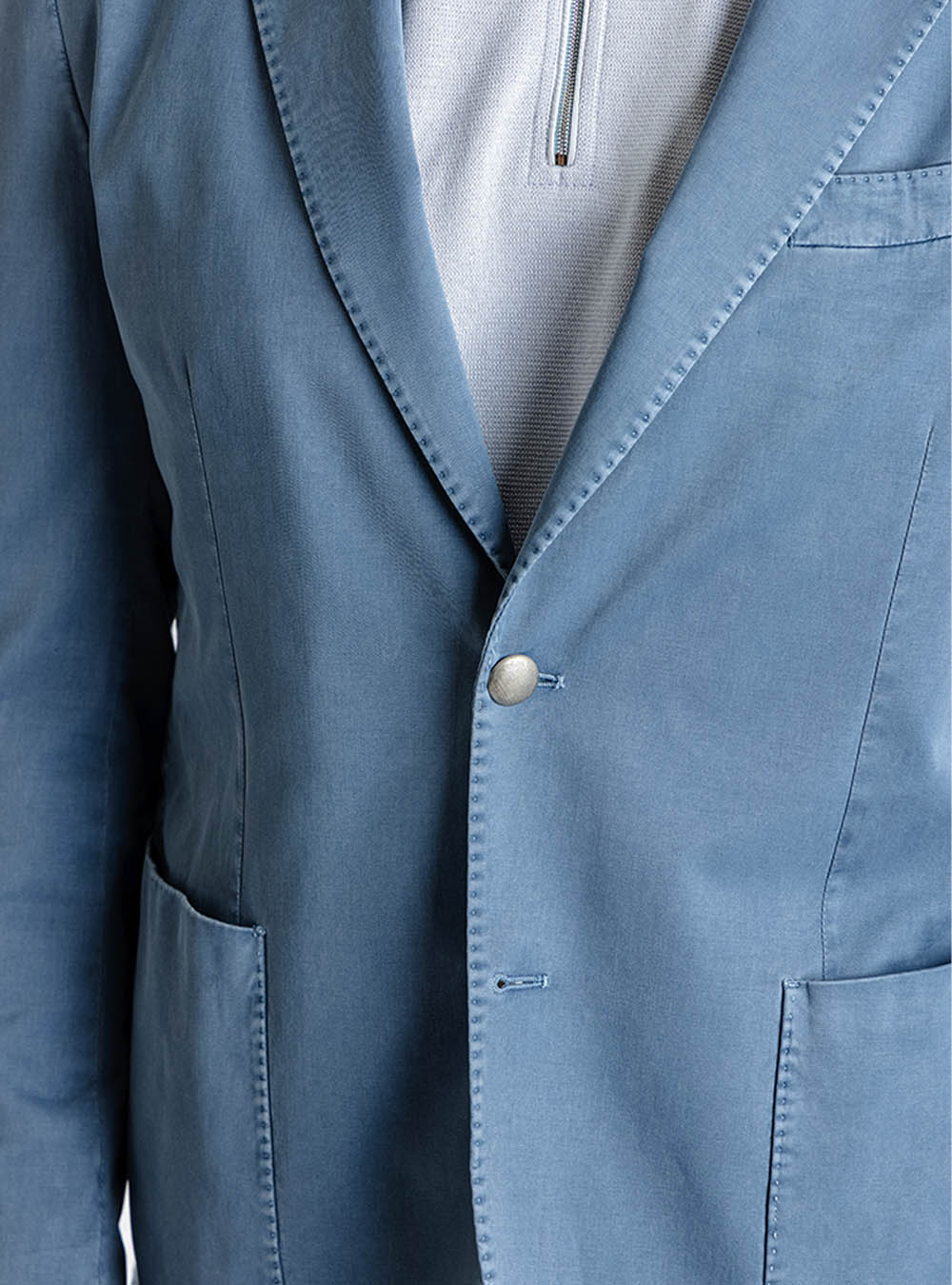 L.B.M. 1911 Steel Blue Cotton Sport Jacket