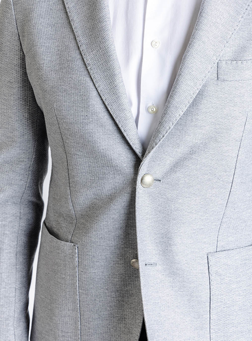 L.B.M. 1911 Steel Grey Textured Sport Jacket