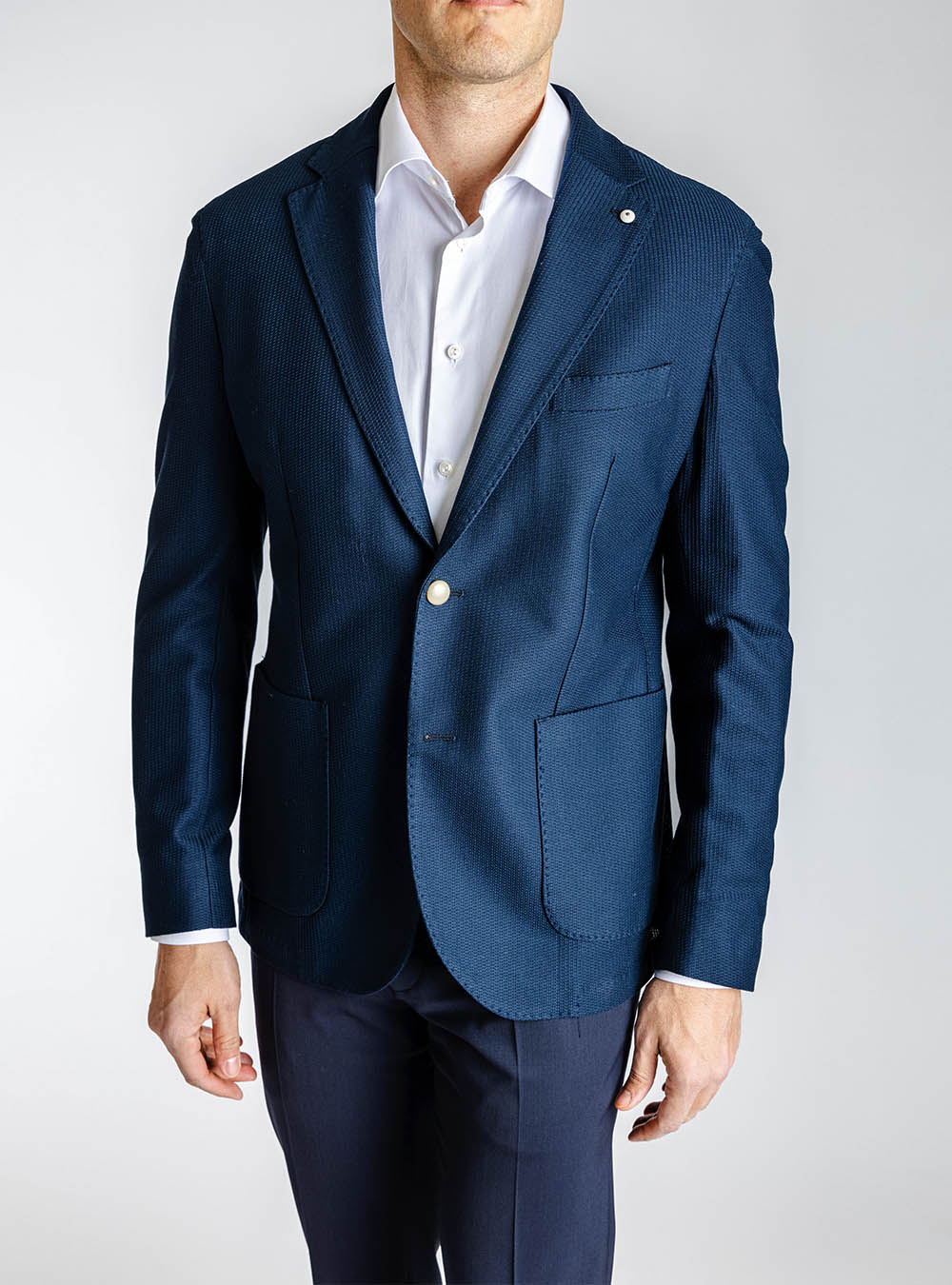 L.B.M. 1911 Navy Textured Sport Jacket