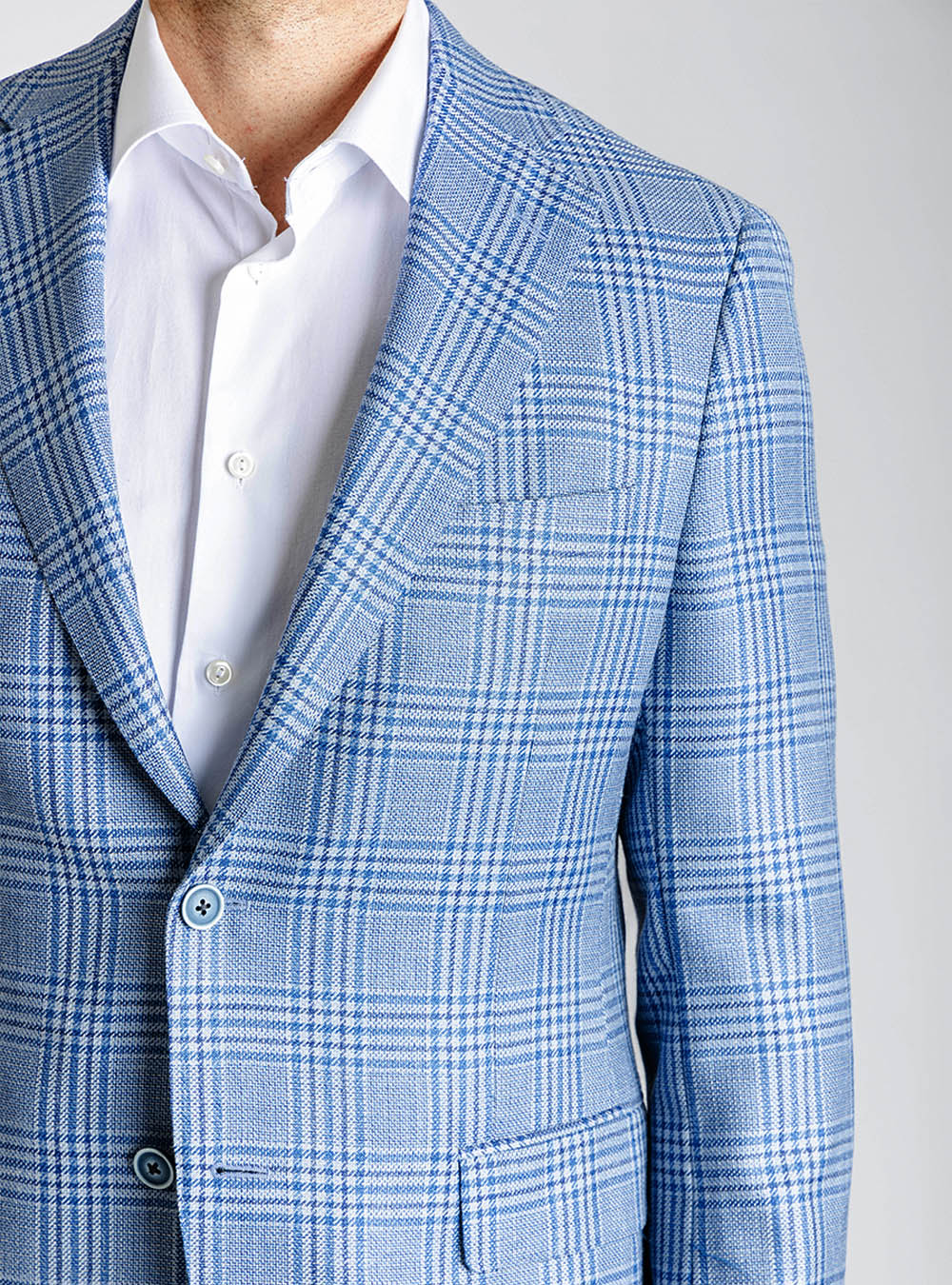 Samuelsohn Light Blue Check Jacket