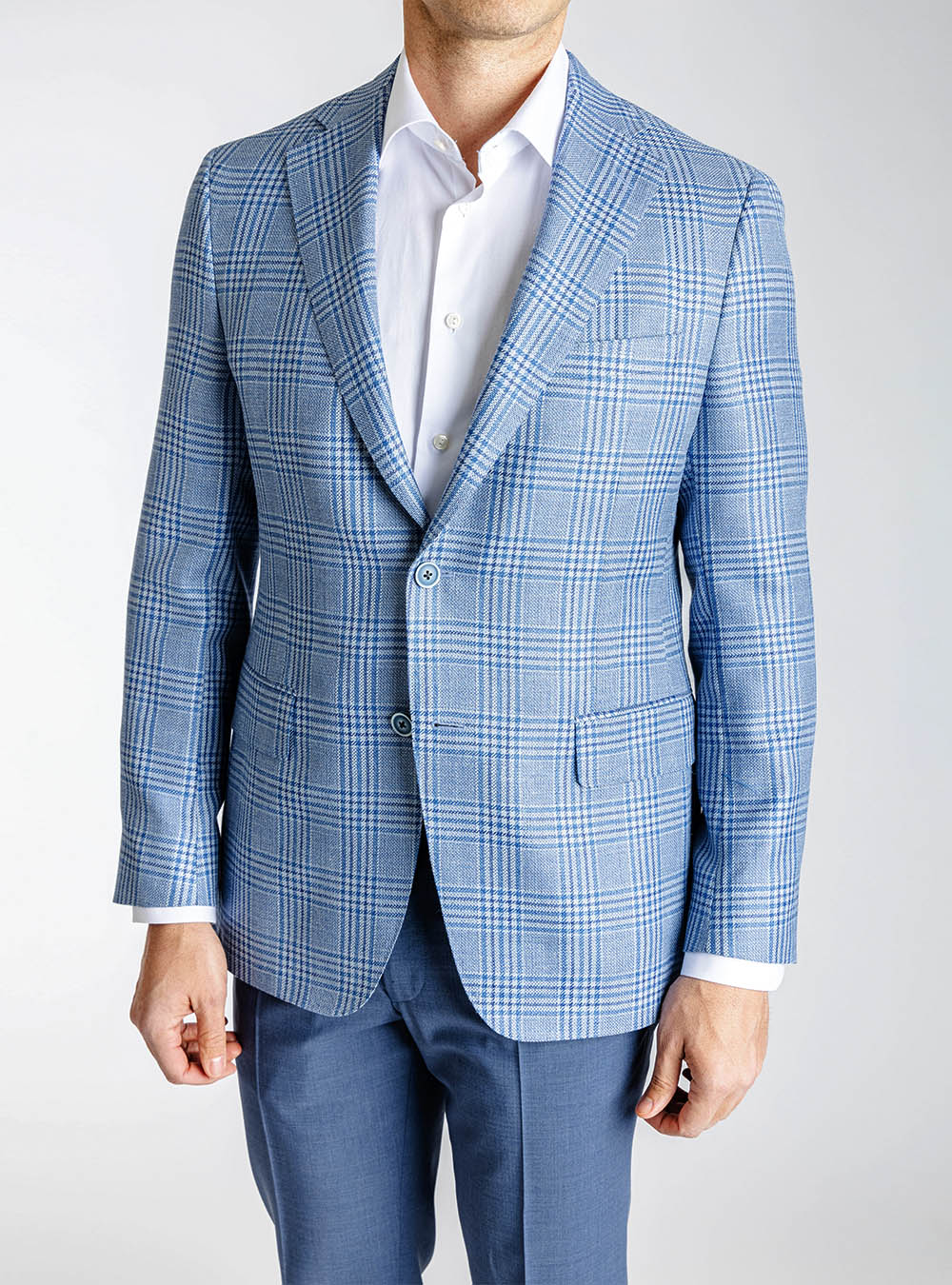Samuelsohn Light Blue Check Jacket