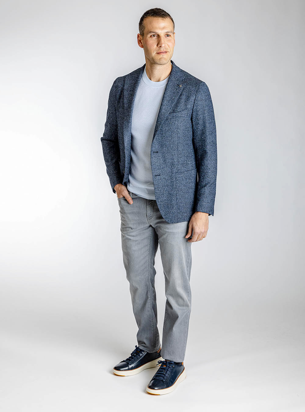 Tagliatore Navy Textured Sport jacket