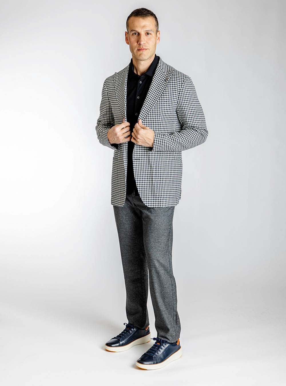 Tagliatore Blue & White Mini Check Sport Jacket