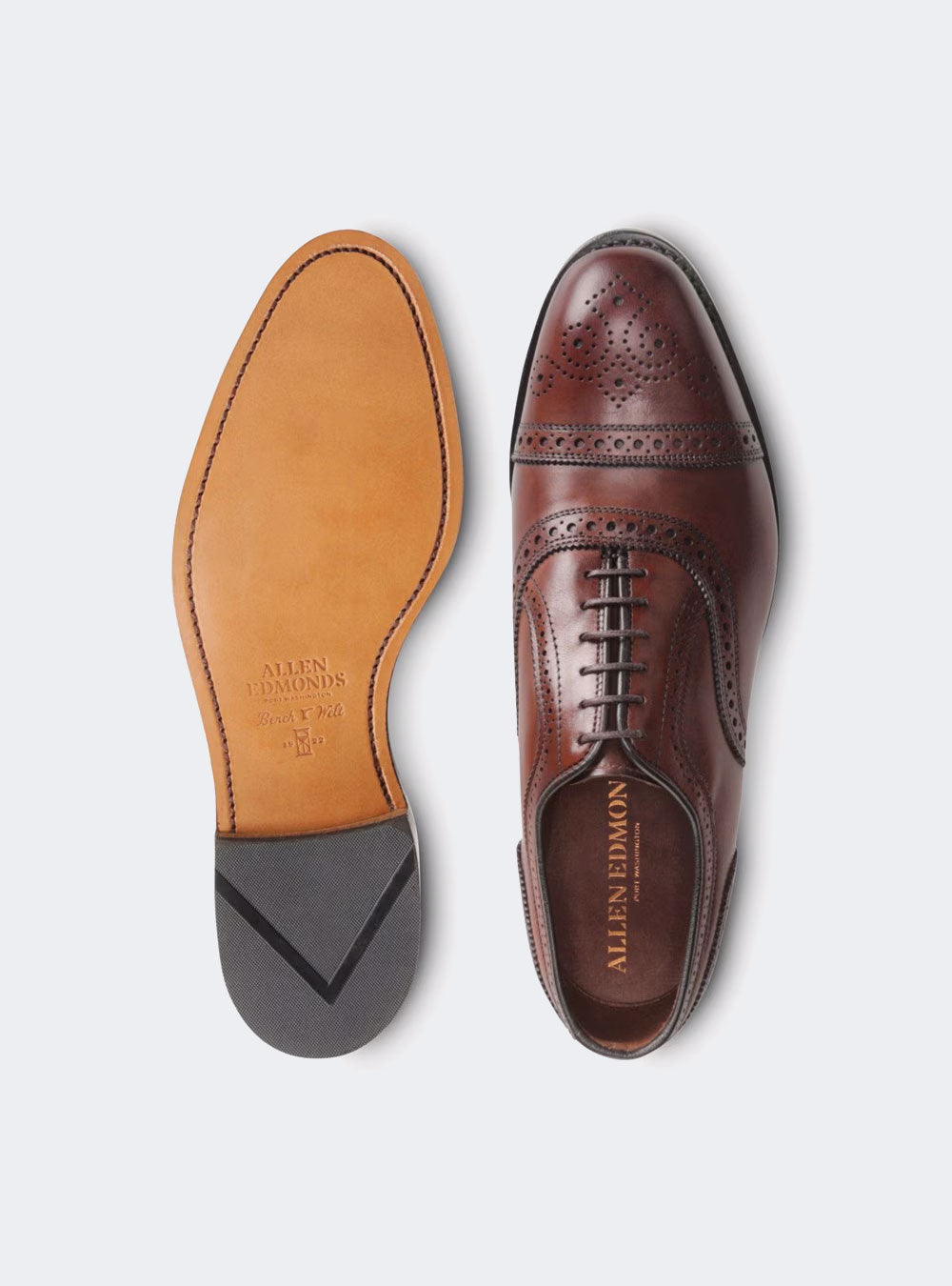 Allen Edmonds Strand Cap-Toe Oxford Dress Shoe - Chili