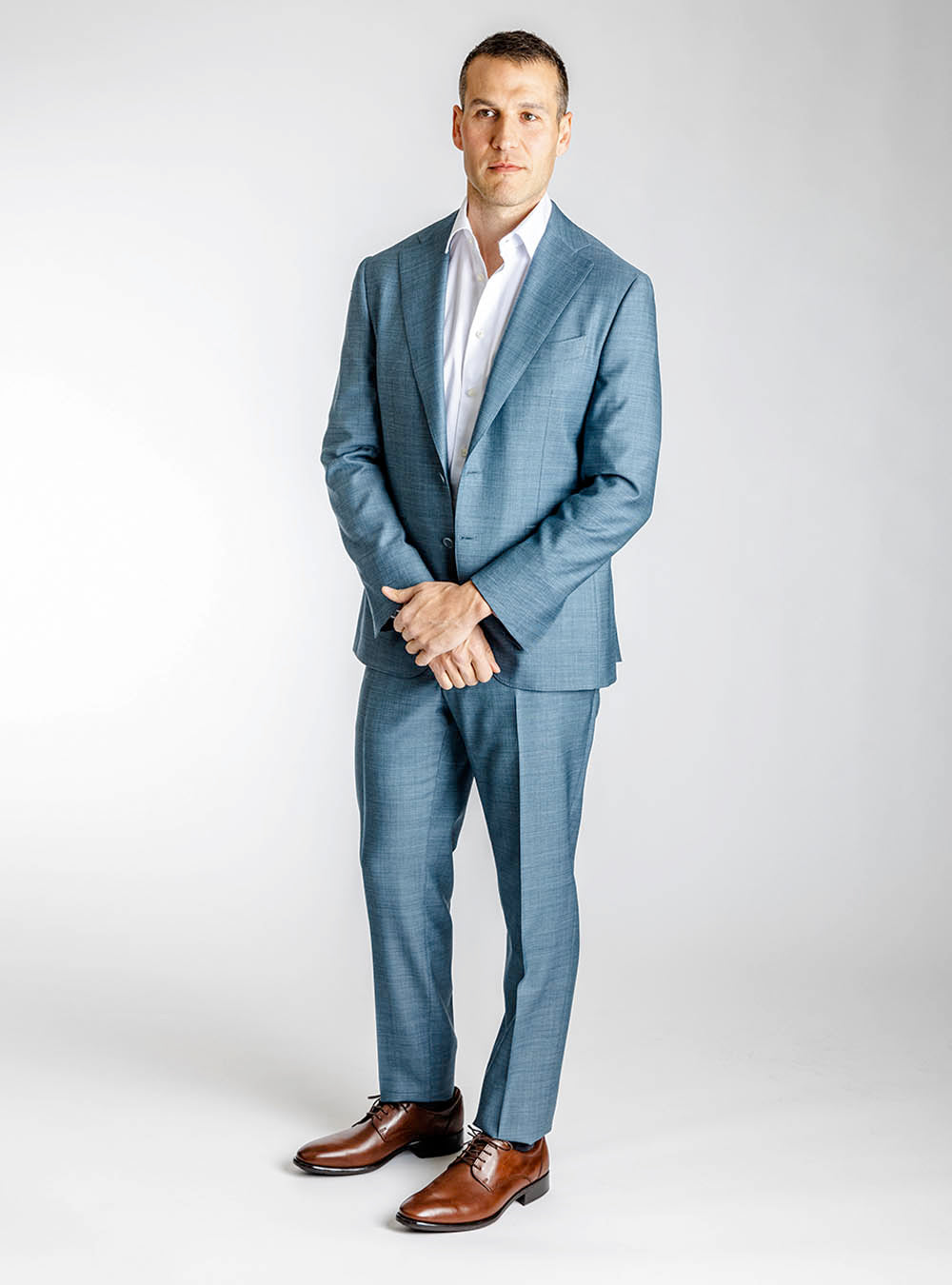 Canali Venezia Teal Wool Suit