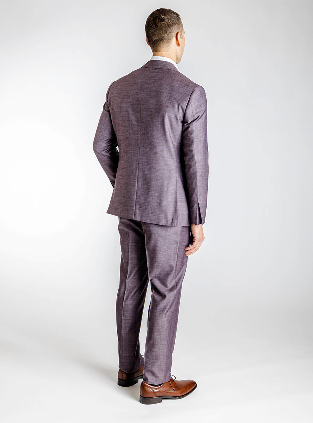 Canali Plum Twill Suit
