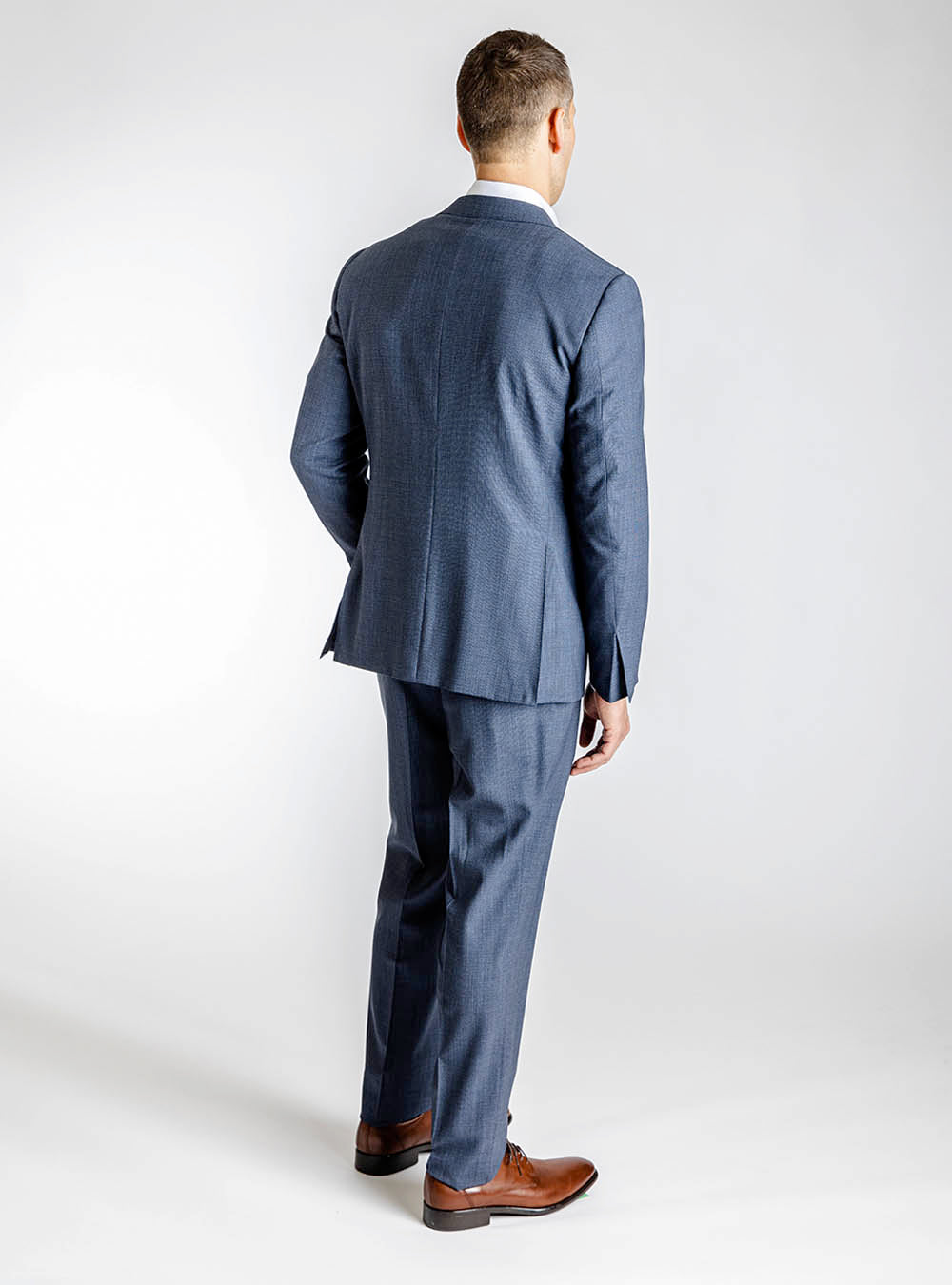 Canali Soft Blue with Teal Thread Suit