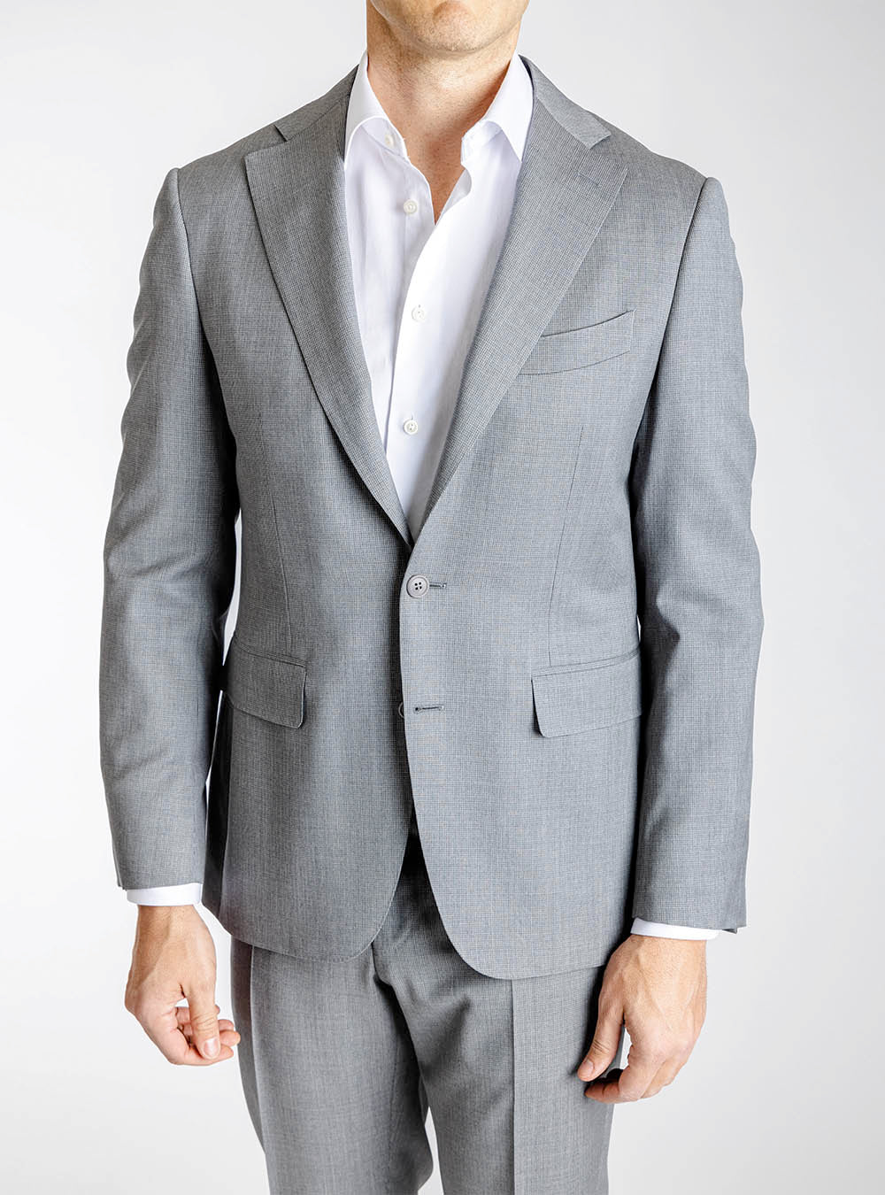 Canali Two-Tone Grey Suit with Mini Box Check
