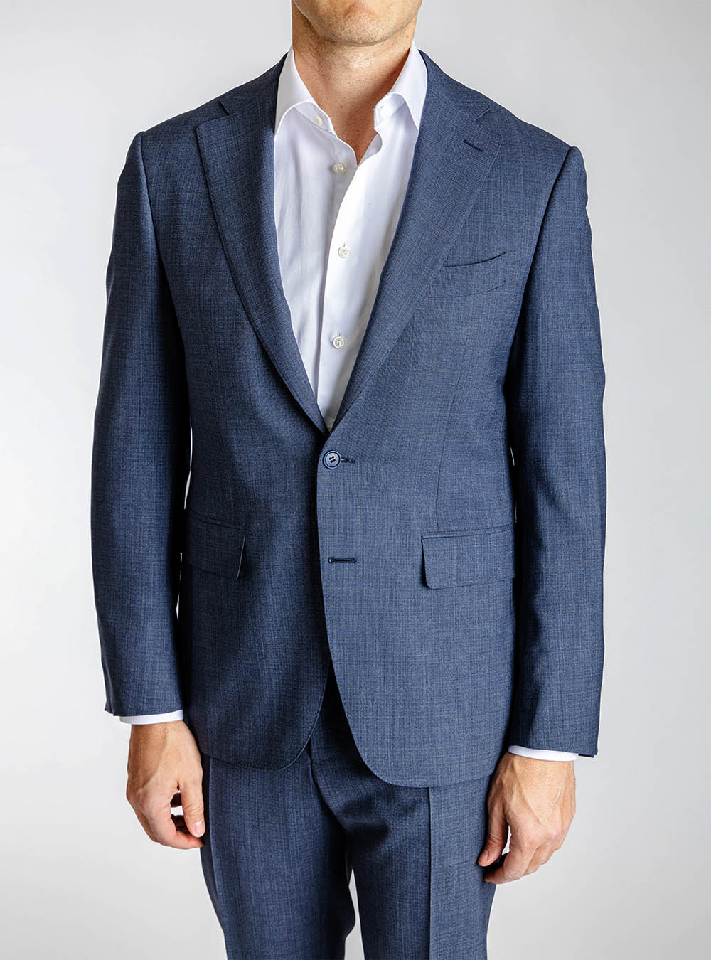 Canali Soft Blue with Teal Thread Suit