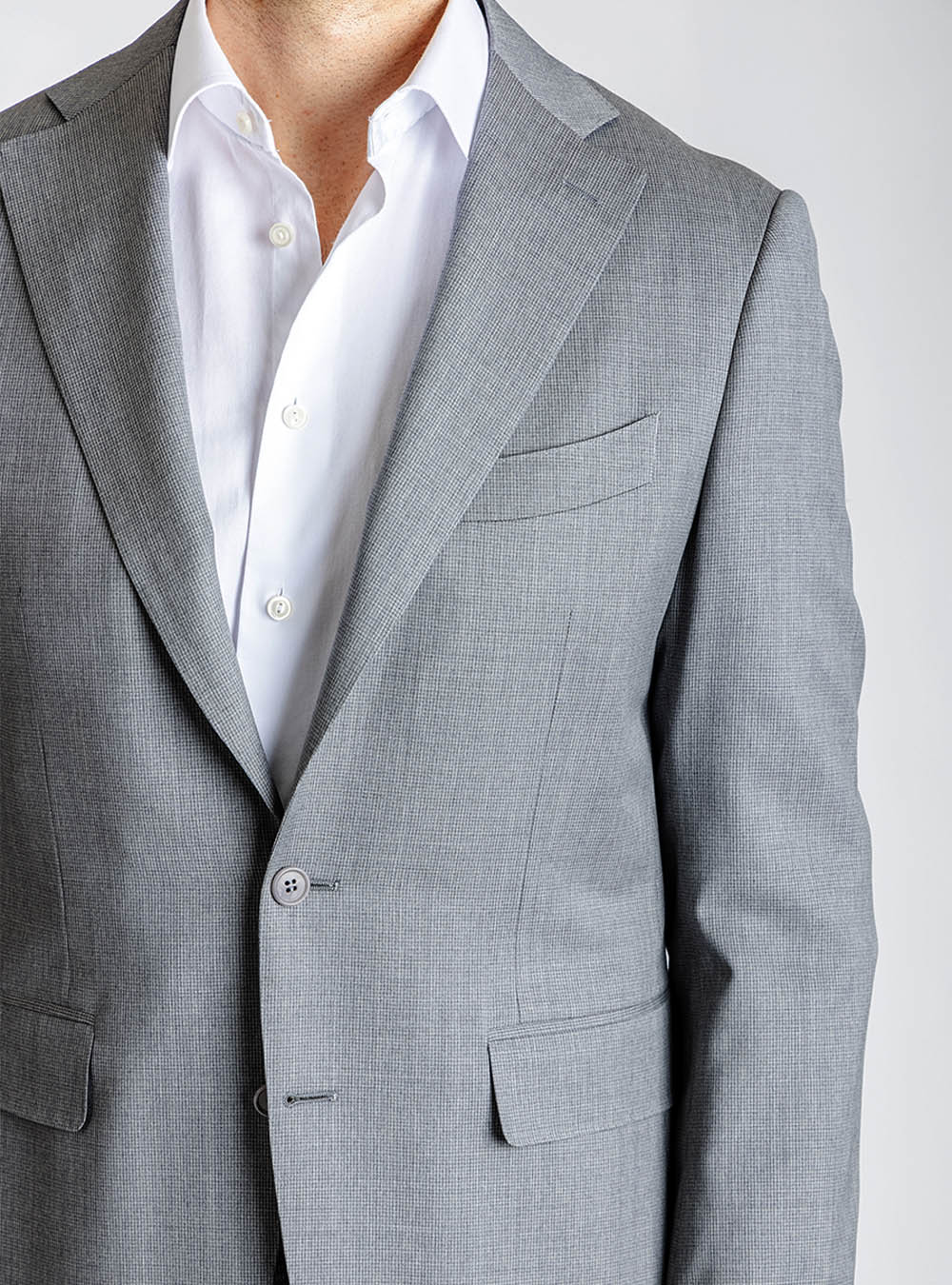 Canali Two-Tone Grey Suit with Mini Box Check