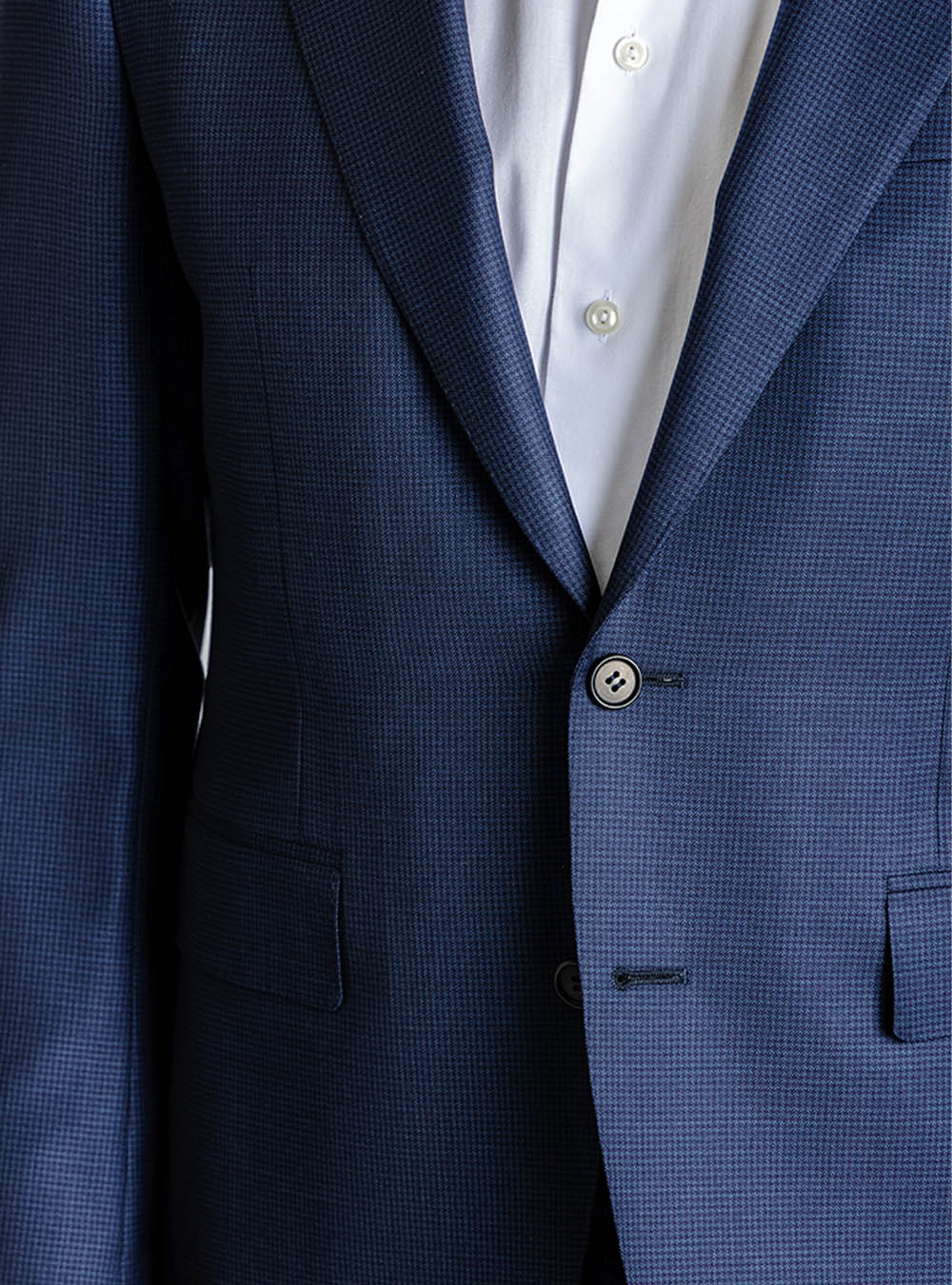 Canali Deep Navy Mini Houndstooth Suit