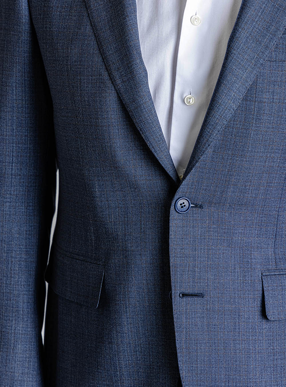 Canali Soft Blue with Teal Thread Suit