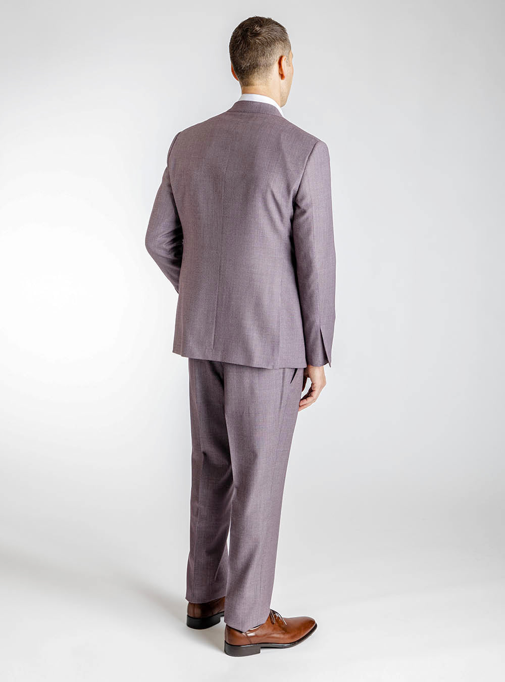 Samuelsohn Fuschia Birdseye Suit