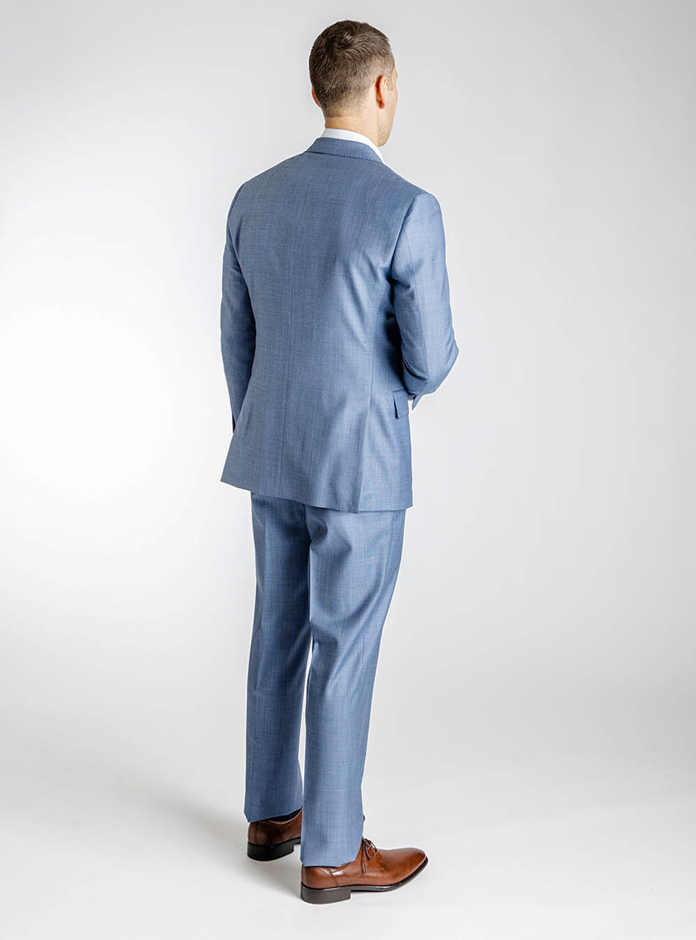 Samuelsohn Solid Sky Blue Suit