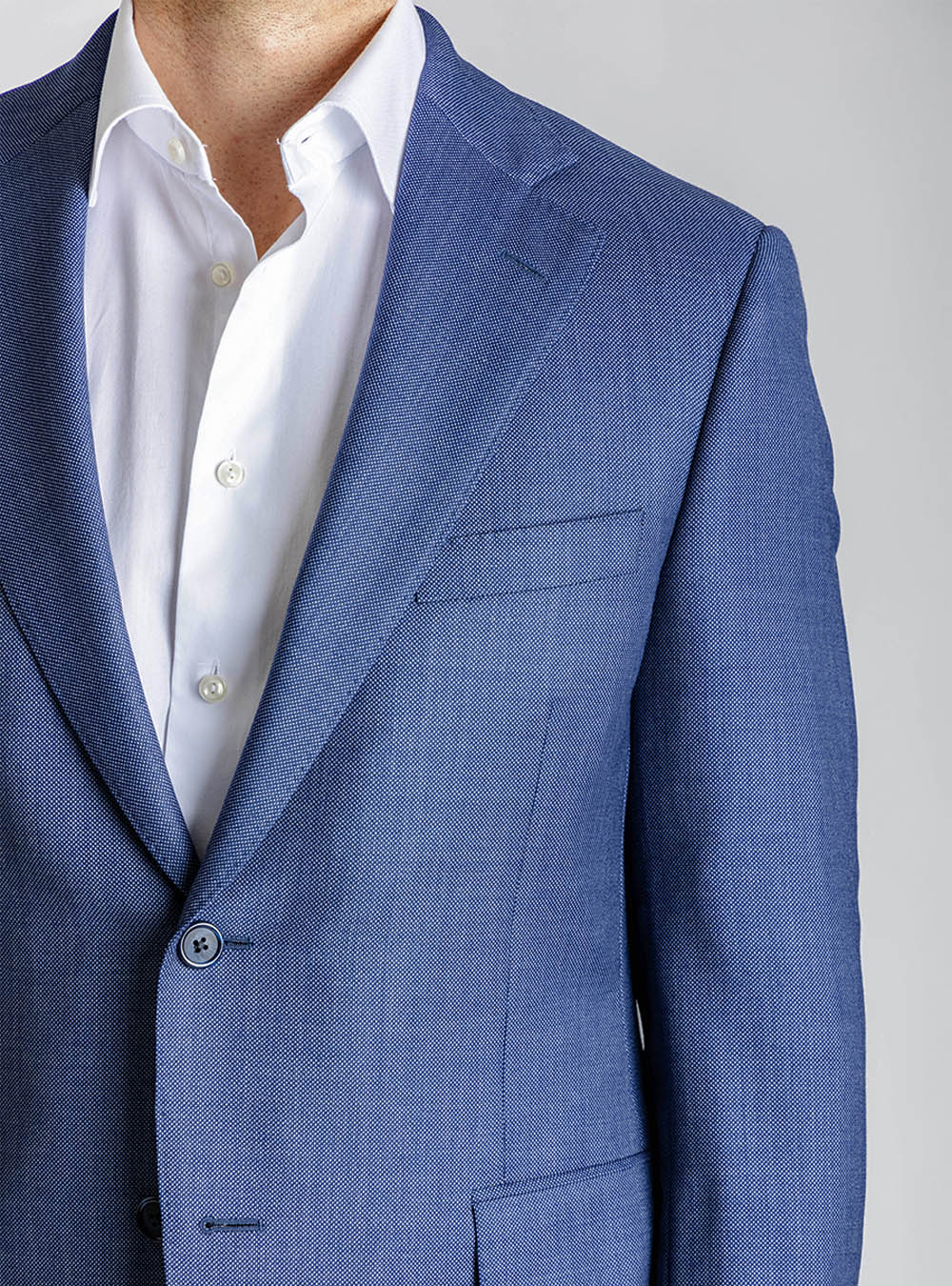 Samuelsohn Blue Birdseye Suit