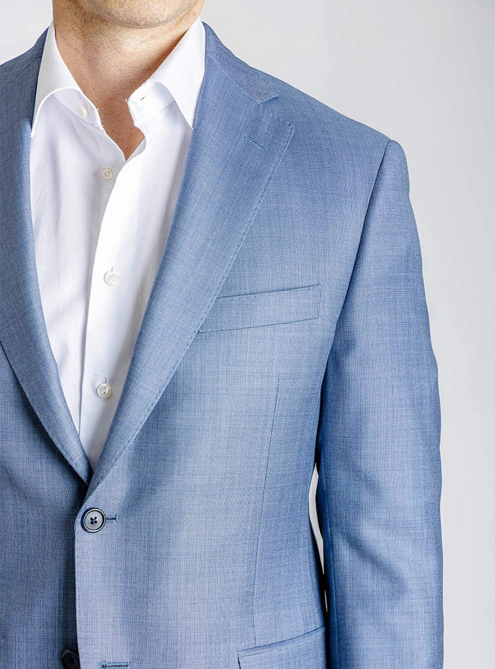 Samuelsohn Solid Sky Blue Suit