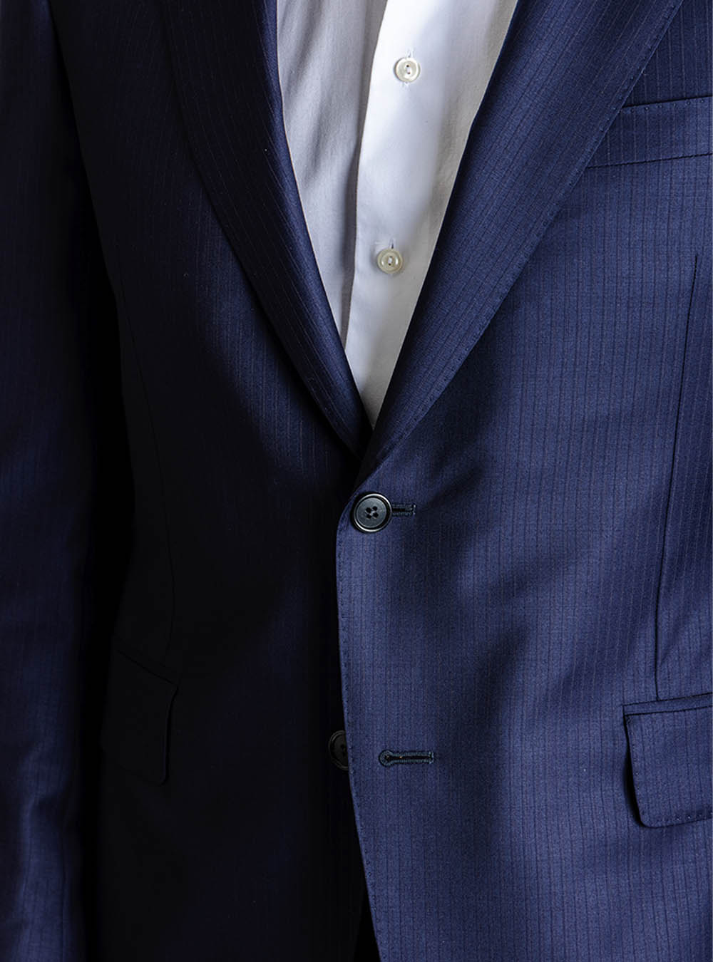 Samuelsohn Navy Pinstripe Suit