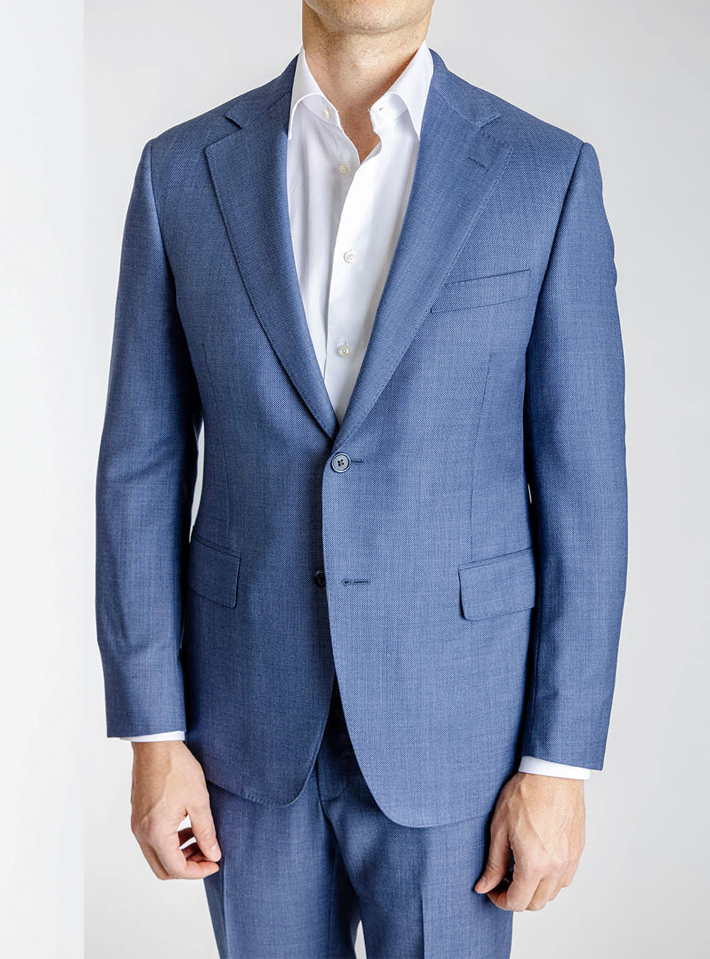 Samuelsohn Blue Birdseye Suit