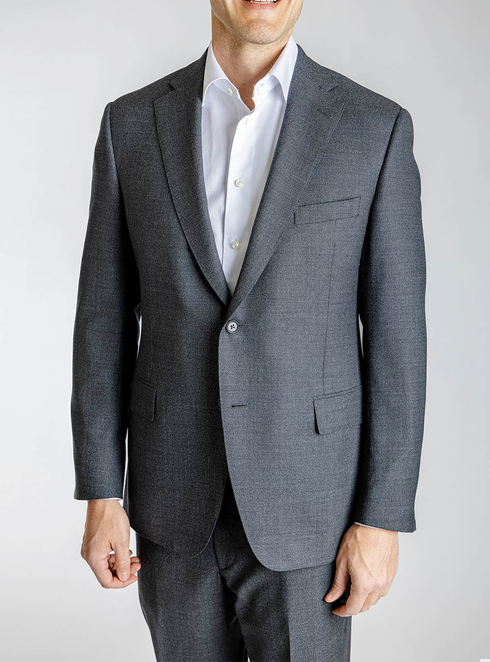Samuelsohn Charcoal Nailhead Suit