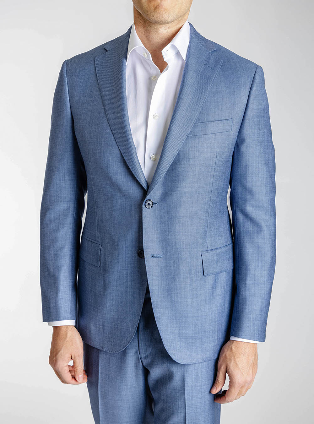Samuelsohn Solid Sky Blue Suit