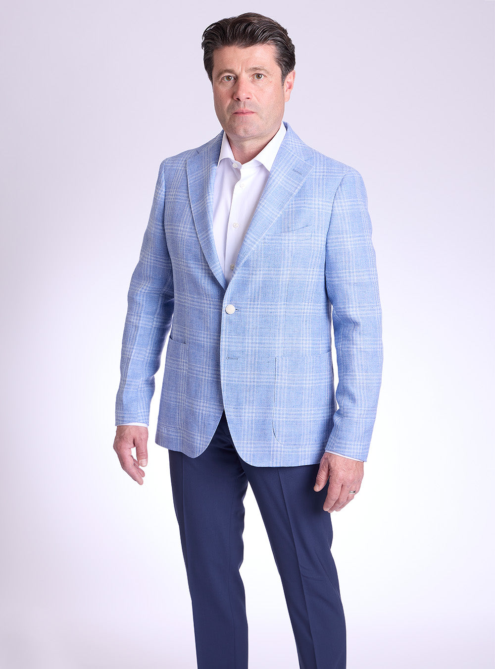 Tagliatore Blue & White Check Sport Jacket