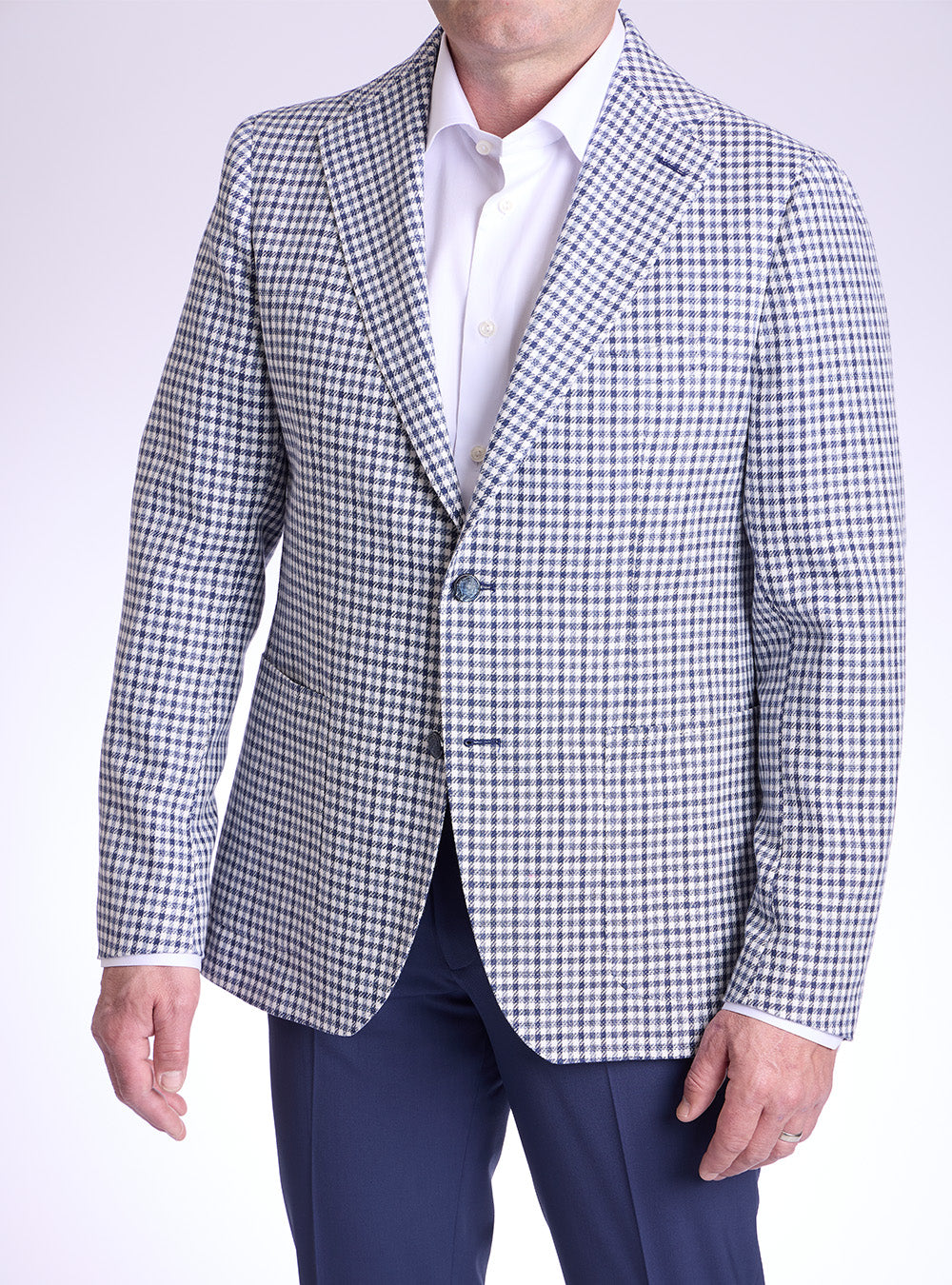 Tagliatore Blue & White Mini Check Sport Jacket