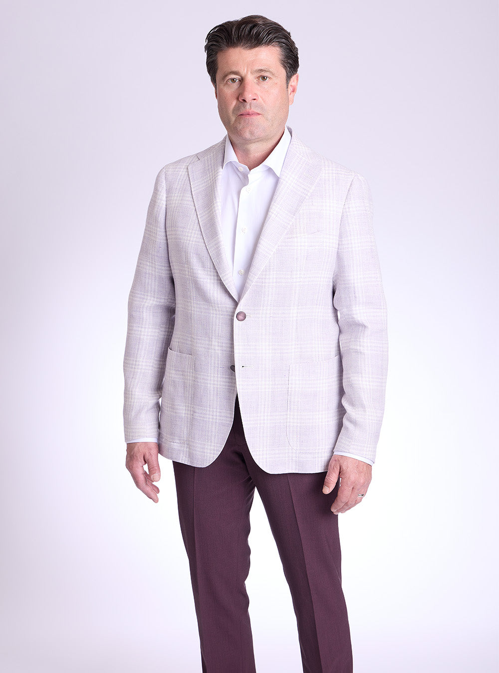 Tagliatore Lavender & White Check Sport jacket