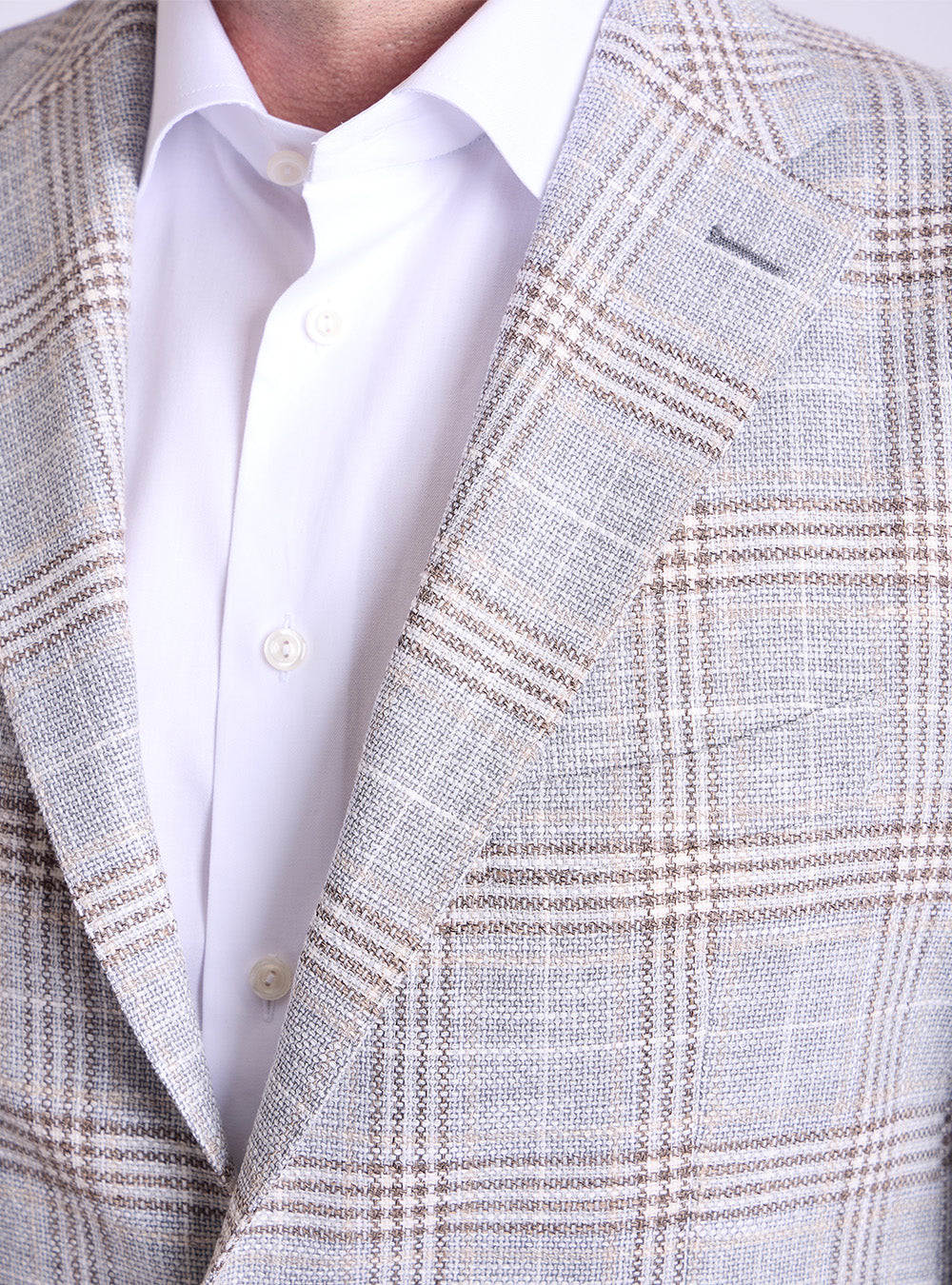 Tagliatore Grey, Tan & Brown Overcheck Sport Jacket
