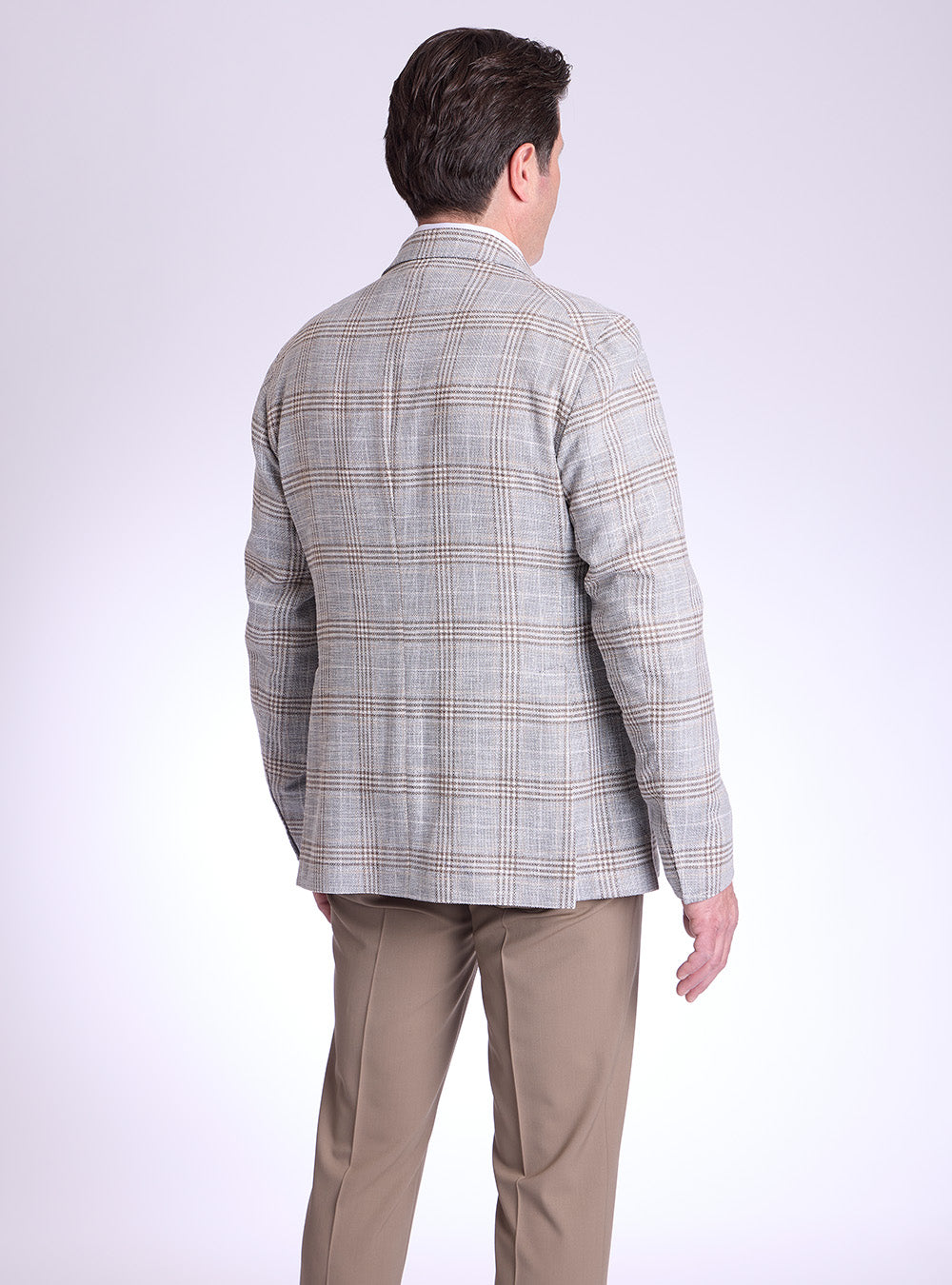 Tagliatore Grey, Tan & Brown Overcheck Sport Jacket