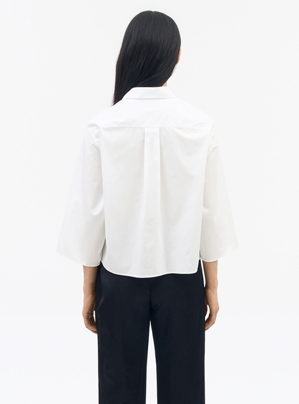 Tiger of Sweden Corins Relaxed-Fit Cropped Shirt - White