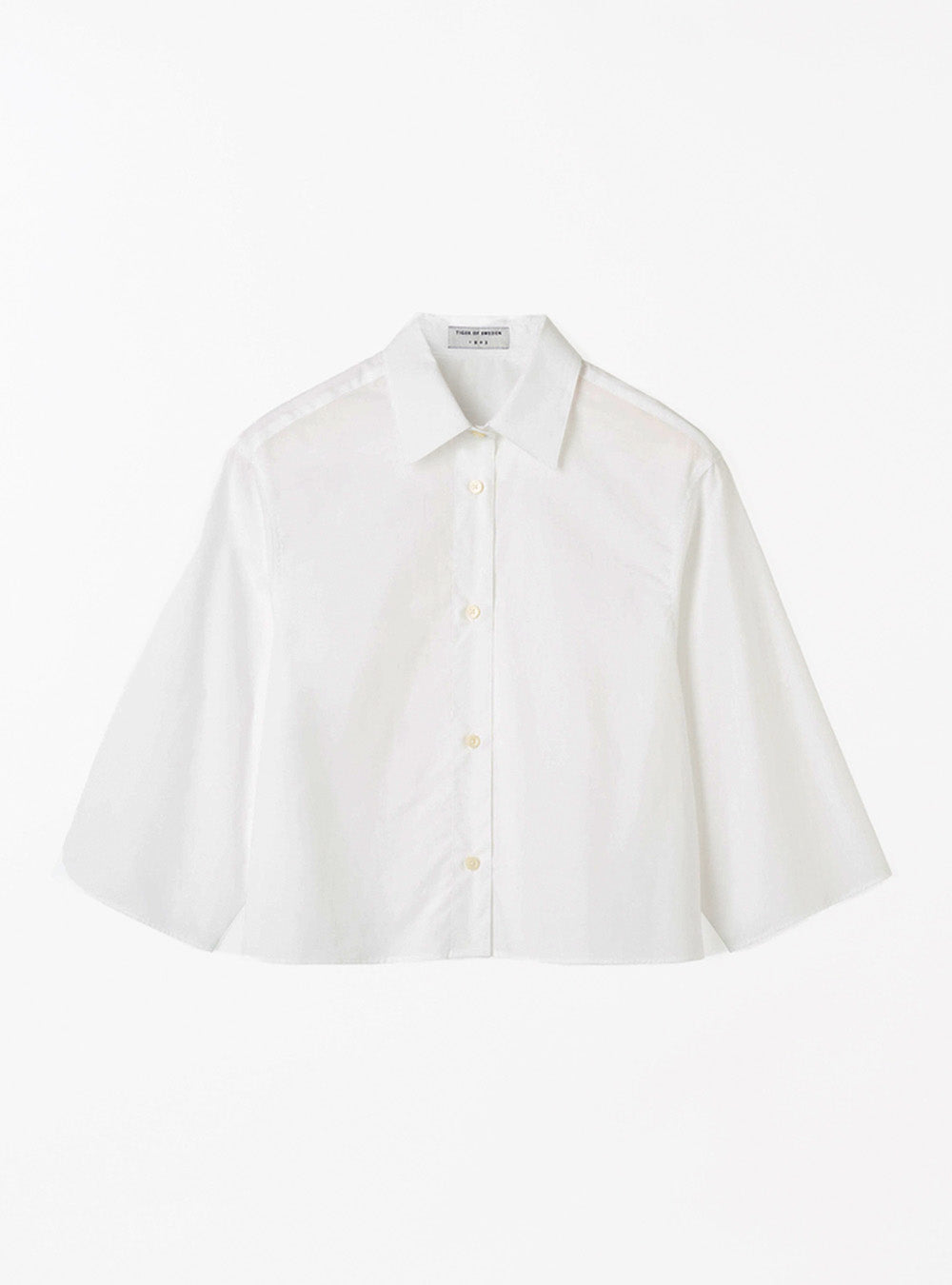 Tiger of Sweden Corins Relaxed-Fit Cropped Shirt - White